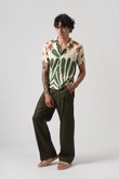 Camisa De Viscose ADA Agave Green Barrado