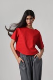 Camiseta cropped April 5 Vermelho Soft