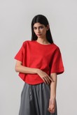 Camiseta cropped April 5 Vermelho Soft