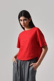 Camiseta cropped April 5 Vermelho Soft