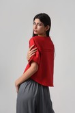 Camiseta cropped April 5 Vermelho Soft