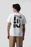 Camiseta Silk Gola Careca Oversized Jungle City Branco Algodão