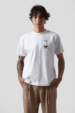 Camiseta Silk Gola Careca Oversized Jungle City Branco Algodão