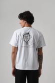 Camiseta Silk Gola Careca Oversized Wild Life Branco Algodão