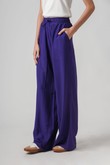 Calça Pantalona Filó Violet Slub