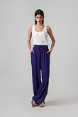 Calça Pantalona Filó Violet Slub