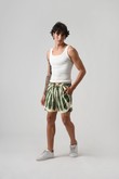 Shorts Cós Elástico Viscose Dimas Agave Green Barrado