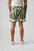 Shorts Cós Elástico Viscose Dimas Agave Green Barrado