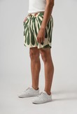 Shorts Cós Elástico Viscose Dimas Agave Green Barrado