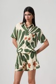 Camisa Cropped Dri Agave Green Barrado