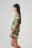 Camisa Cropped Dri Agave Green Barrado