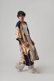 Kimono Midi Rebeca - Lear Navy Barrado