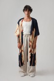 Kimono Midi Rebeca - Lear Navy Barrado