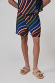 Shorts Curto Adrian Faixas Color Viscose