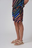 Shorts Curto Adrian Faixas Color Viscose