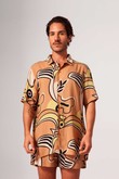 Camisa com Gola Ader Abstrato Lima