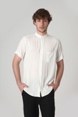 Camisa Gola Padre Com Bolso Pierre 5 Off White Slub