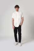 Camisa Gola Padre Com Bolso Pierre 5 Off White Slub