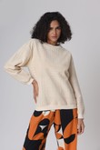 Blusa Manga Longa Bonnie Cru Jacquard