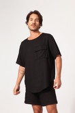 Camiseta Com Bolso Neal Preto Soft