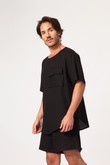 Camiseta Com Bolso Neal Preto Soft