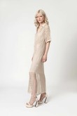 Vestido Longo Mar Cru Croche - U