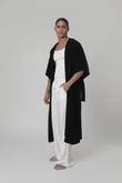 Kimono Longo com Faixa Nila Preto Mônaco