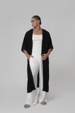 Kimono Longo com Faixa Nila Preto Mônaco