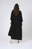 Kimono Longo Liso Nila 2 Preto Viscose - U