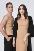 Kimono Longo Liso Nila 2 Preto Viscose - U