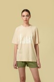 Camiseta Estampada Algodão Oversized Estampa 6 Creme Cotton