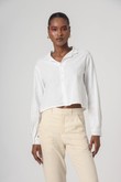 Camisa Cropped Manga Longa Hana Off Cambraia