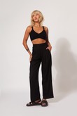 Top Cropped malha Magnolia 2 Preto Cotton - TAMANHO: P