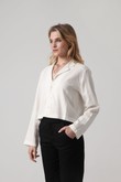 Camisa Cropped Linho ML  Lili Off Soft 2