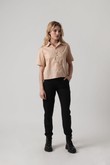 Camisa Cropped Talie - Bread Tricoline