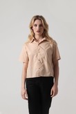 Camisa Cropped Talie - Bread Tricoline