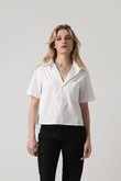 Camisa Cropped Talie - Off Tricoline