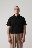 Camisa Cropped Talie - Preto Tricoline