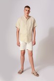 Camisa gola padre Pierre 7 - Natural Linho