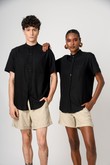 Camisa gola padre Pierre 7 Preto Soft