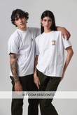 Camiseta Silk Gola Careca Oversized Urb Camping Branco Algodão