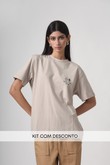 Camiseta Silk Gola Careca Oversized Each Other Chino Algodão