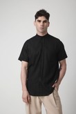 Camisa gola padre Pierre 7 Preto Soft