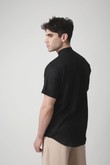 Camisa gola padre Pierre 7 Preto Soft