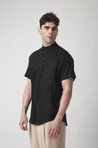 Camisa gola padre Pierre 7 Preto Soft