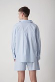 Camisa Oversized  Flávia Azul Listra