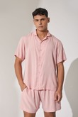 Camisa Com Gola Mars 3 Rosa Viscose