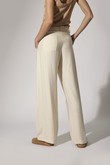 Calça Wide Leg Pamela  Quaker Crinckle