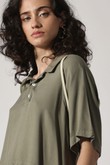 Camisa Cropped Darla Verde Viscose Texture