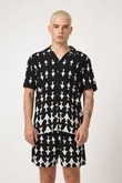 Camisa Estampada Pices Viscose Preto